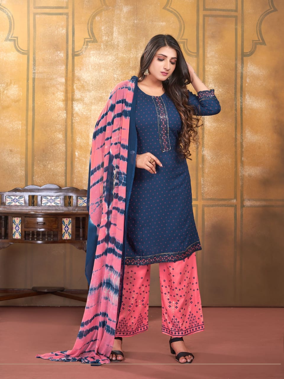 Kinti Chunri Vol 4 Rayon Kurti With Bottom Dupatta Collection
